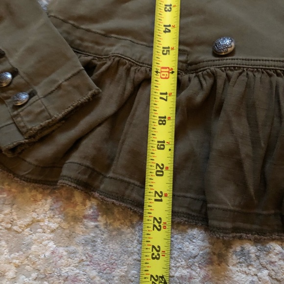 🖤 Free People Ruffled Peplum Military Jacket - Picture 7 of 13